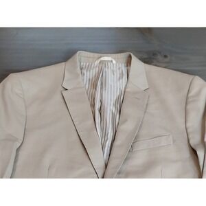 NWT The Blk Tux TOLLEGNO 1900 Men's Suit Coat 46R Tan Merino Wool Blazer Jacket